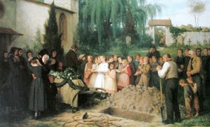 Çocuk cenazesi by Albert Anker